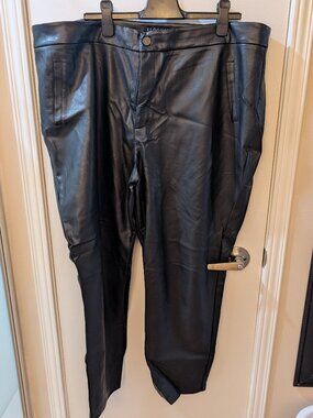Eloquii leather-style black pants - size 22